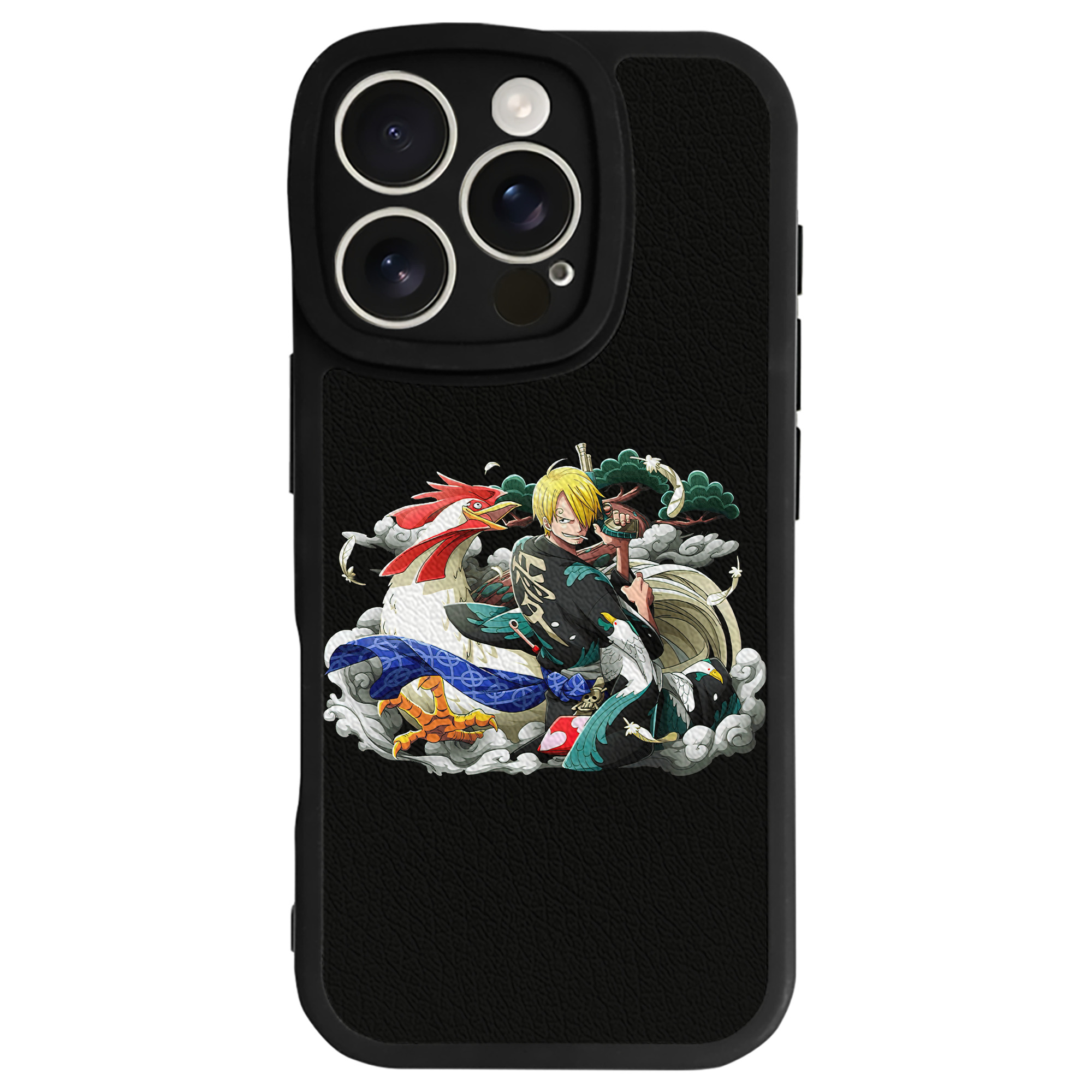 （画像用） ワンピース サンジ ONE PIECE Sanji 【iPhone 16シリーズ対応】シリコンスマホケース（レザー調） 材質：シリコン